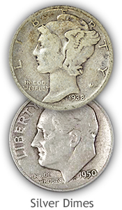 Silver Coin Values Today S Up To The Minute Value Silver Dime Values