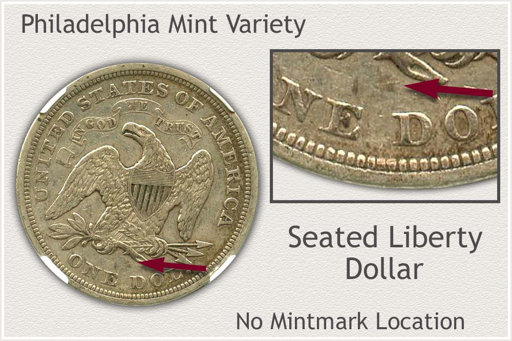 Philadelphia Mint Seated Liberty Silver Dollar