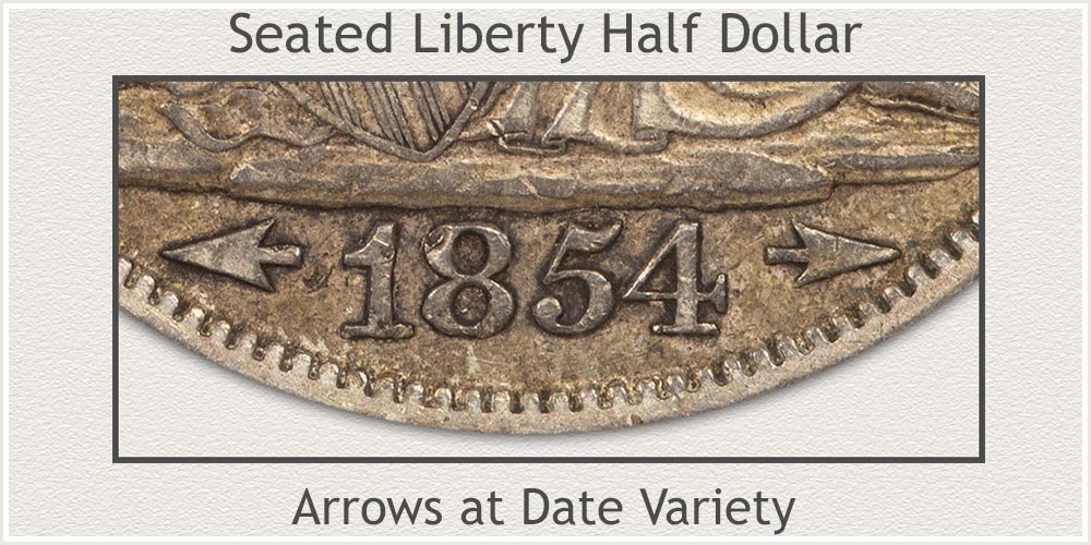 Seated Liberty Half Dollar With Arrows At Date
