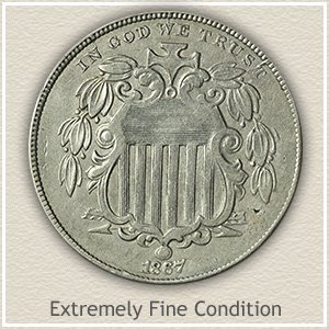 Shield Nickel Extremely Fine Condition