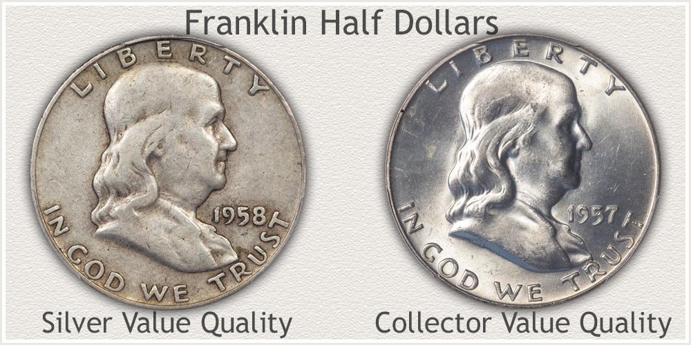 Silber Franklin Half Dollars