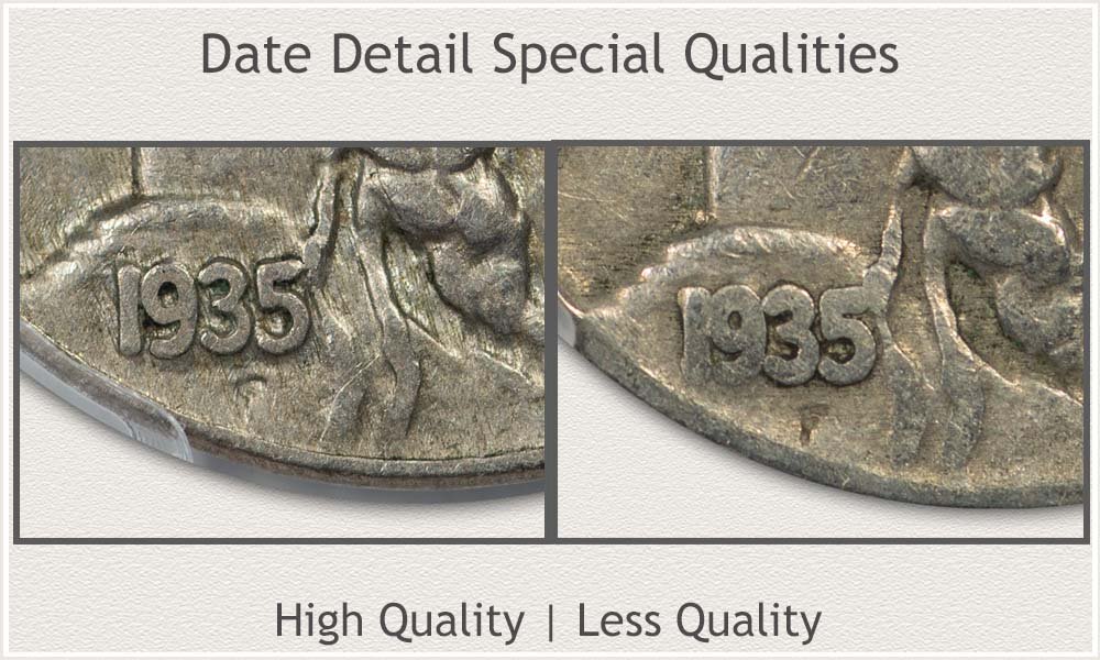 A Bold Date Shows the Special Quality of a 1935 Buffalo Nickel