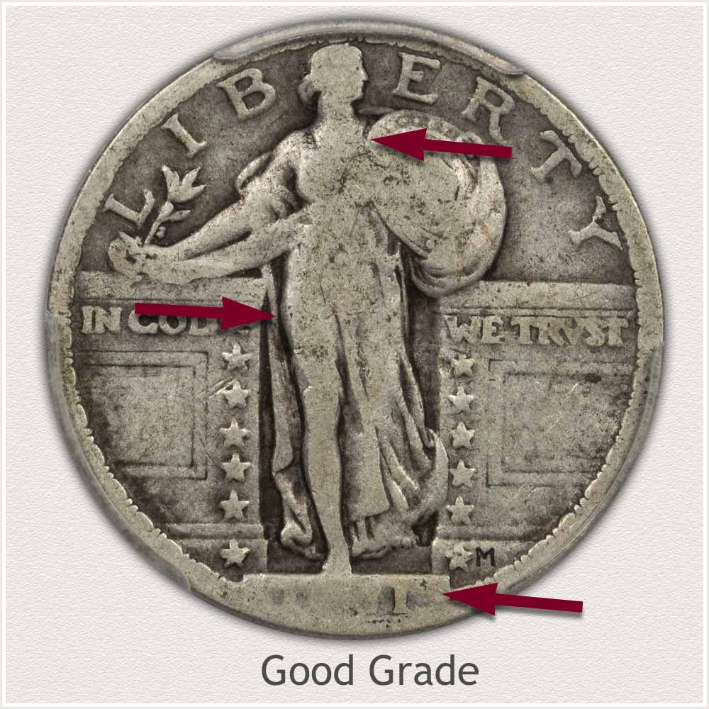 Standing Liberty Quarter in Good Grade