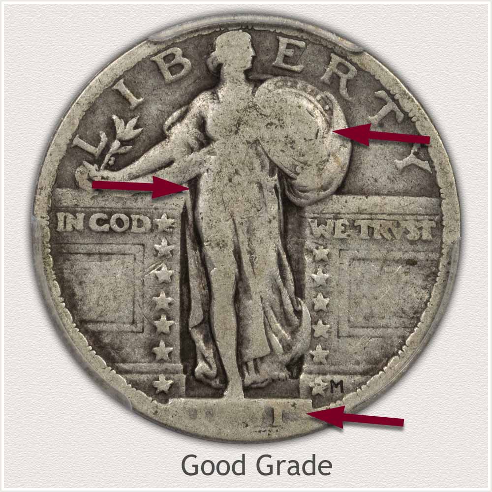 Standing Liberty Quarter in Good Grade