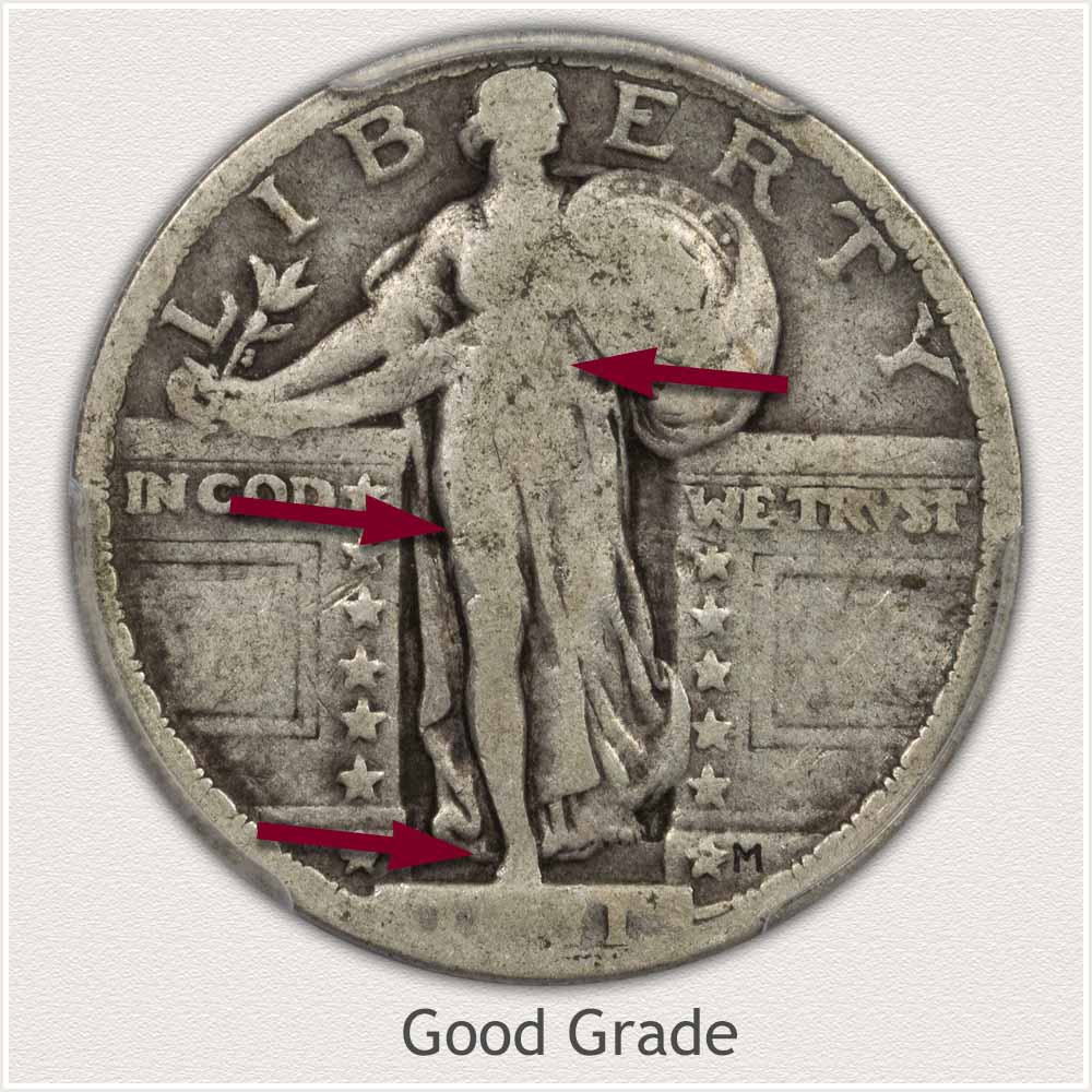 Standing Liberty Quarter in Good Grade