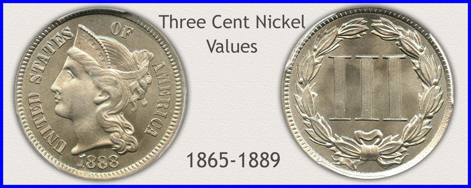 Picture of Three Cent Nickel Minted 1865 to 1889