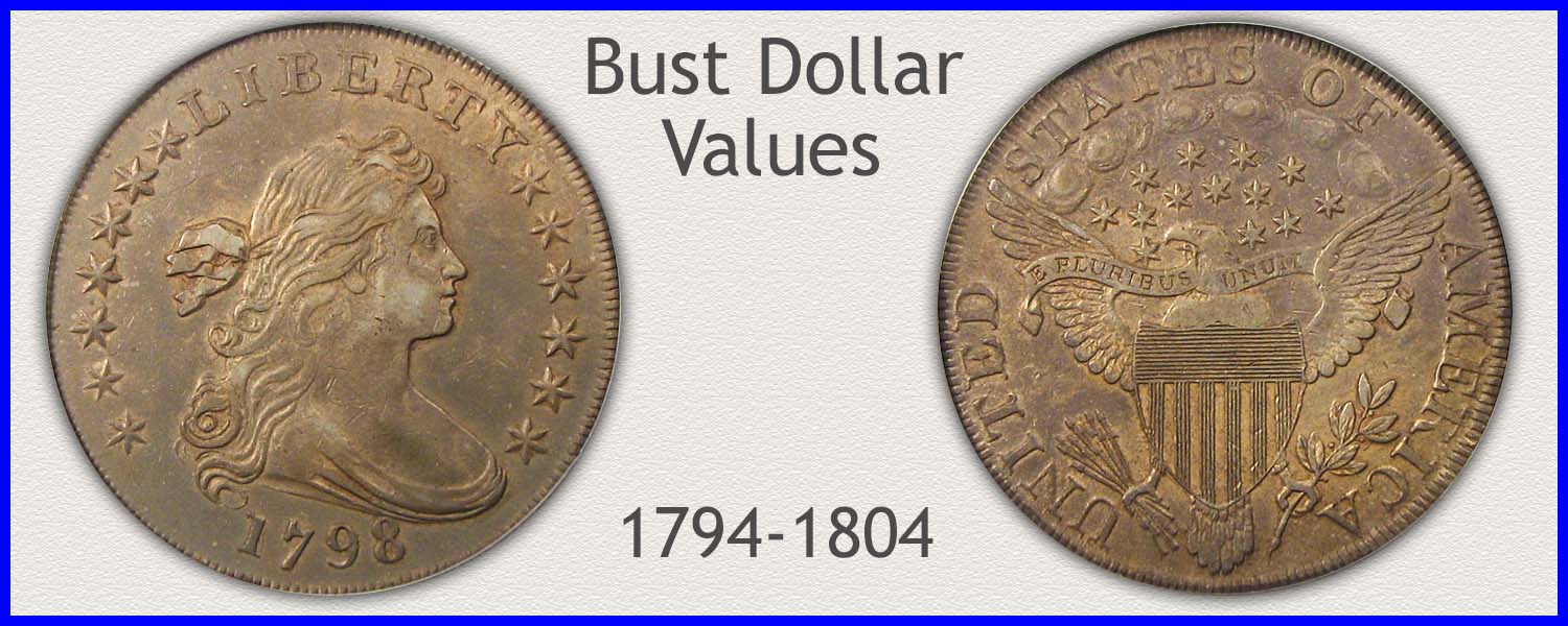 Picture of a Bust Dollar Minted 1794 to 1804