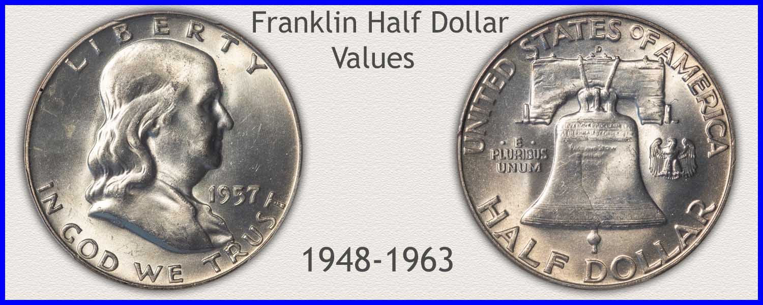 Picture of a Franklin Half Dollar Minted 1948 to 1963