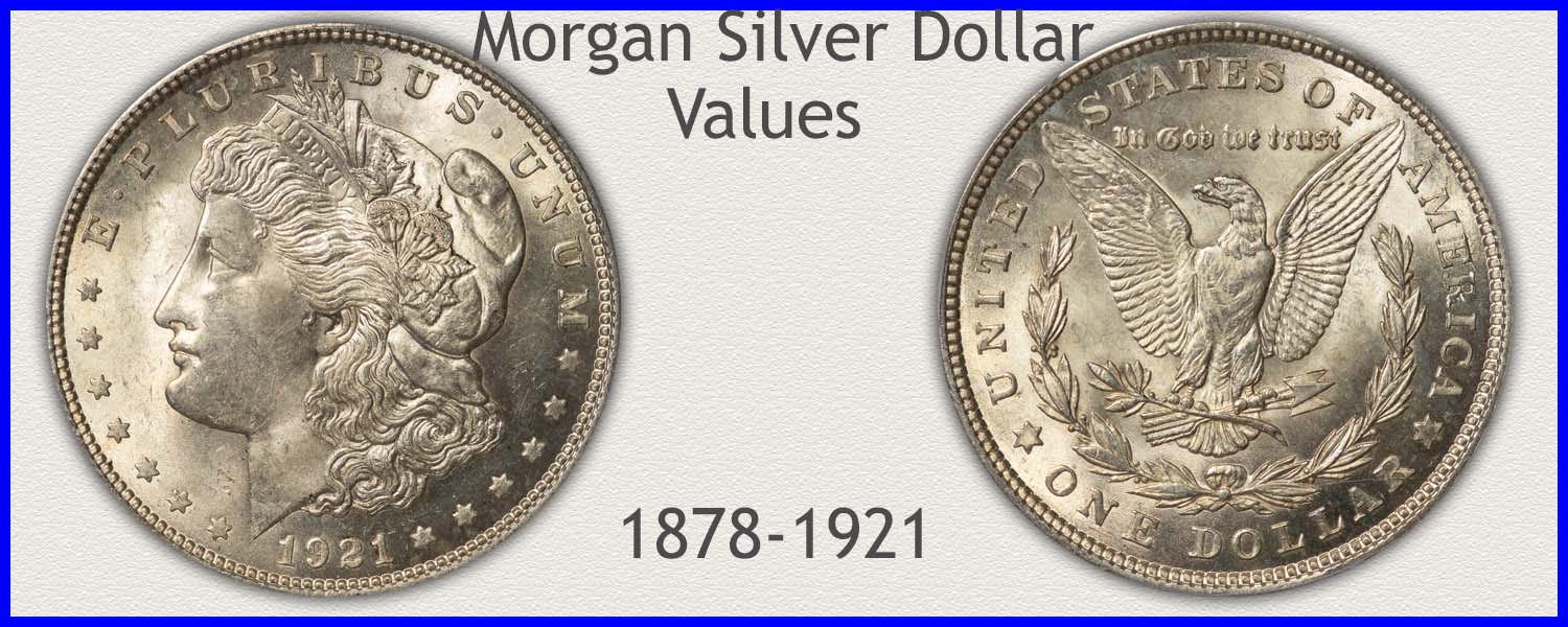 Picture of a Morgan Silver Dollar Minted 1878 to 1921