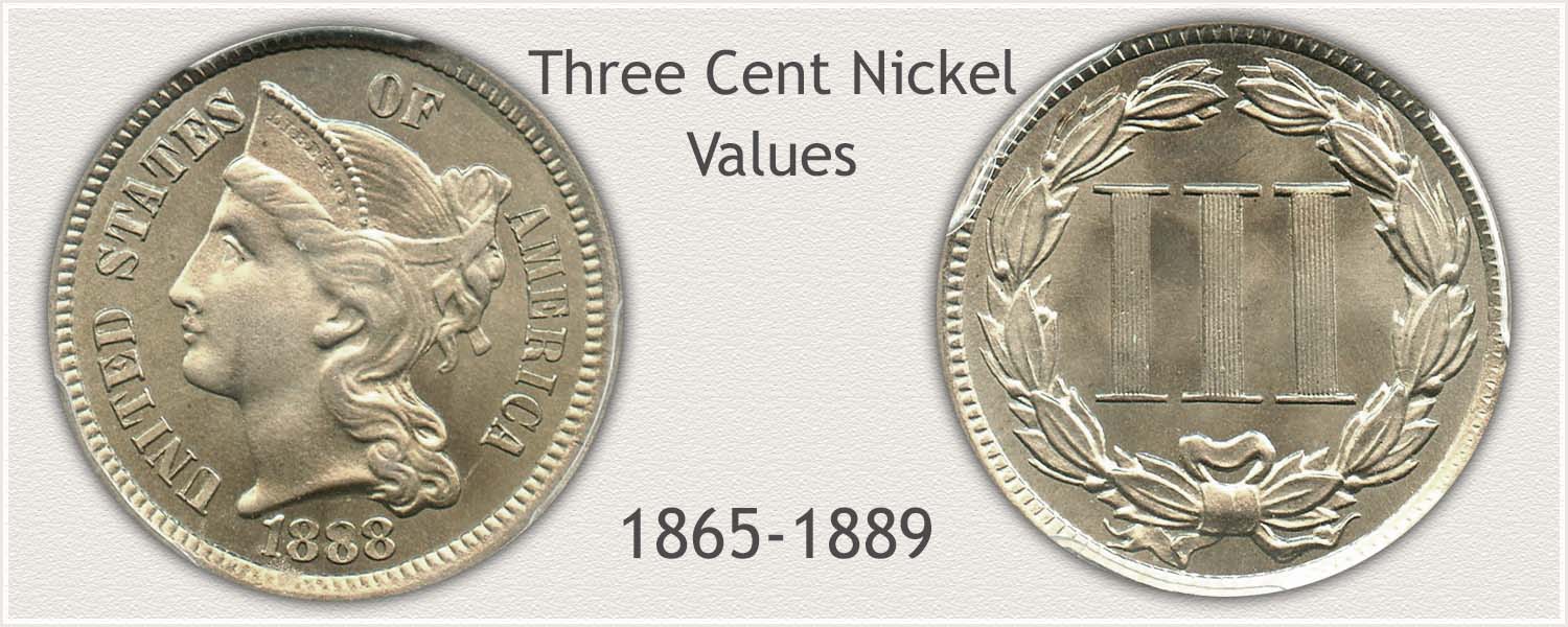 Three Cent Nickel Obverse and Reverse