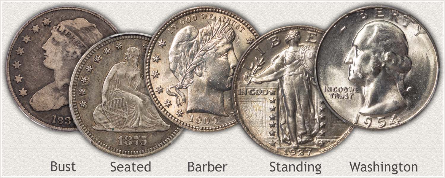 Examples of US Quarter Dollars