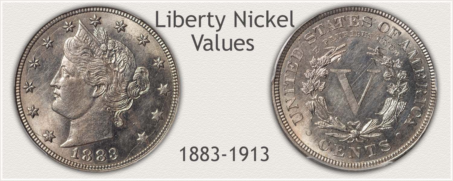 Obverse and Reverse of a V Nickel also Known to Collectors as the Liberty Nickel