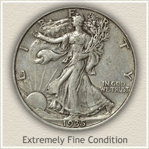 Walking Liberty Half Dollar Extremely Fine Conditon