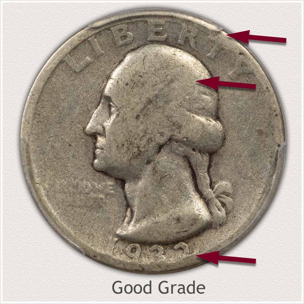 Obverse View: Good Grade Washington Quarter